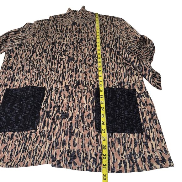 NIC+ZOE Women's Bark Mix Neutral Multi Open Blazer Sz 1X - Picture 9 of 15